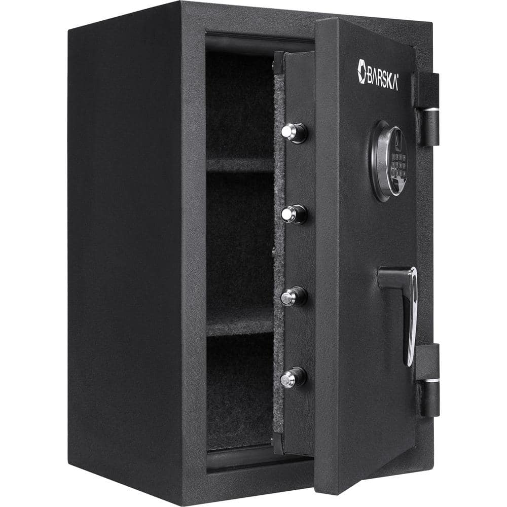 Barska Black Steel Fireproof Biometric Digital Safe - 2.02 Cu Ft