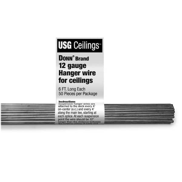 USG Donn Brand 12-Gauge 6 ft. Hanger Wires (50-Pack) 207535 - The Home Depot