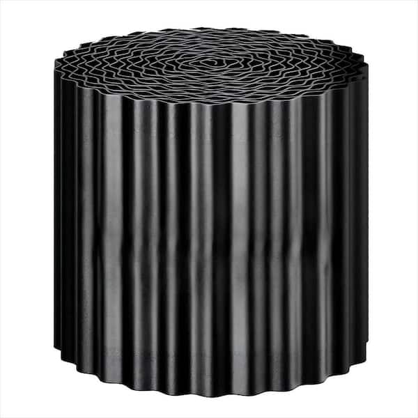 6 in. x 50 ft. Metal Corrugated Garden Edging Border, Tall Landscape Edging Fence for Garden, Black