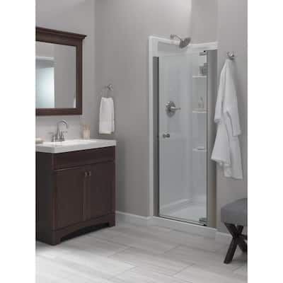Classic 400 32 in. W x 74 in. H Three Piece Direct to Stud Alcove Shower Wall Surround in High Gloss White