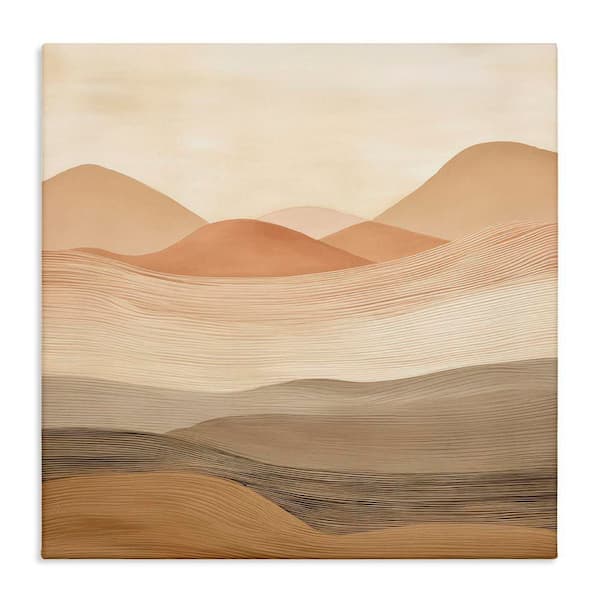 Layered Sand Dunes by Irena Orlov Unframed Nature Graphic Art Print 30 in. x 30 in.