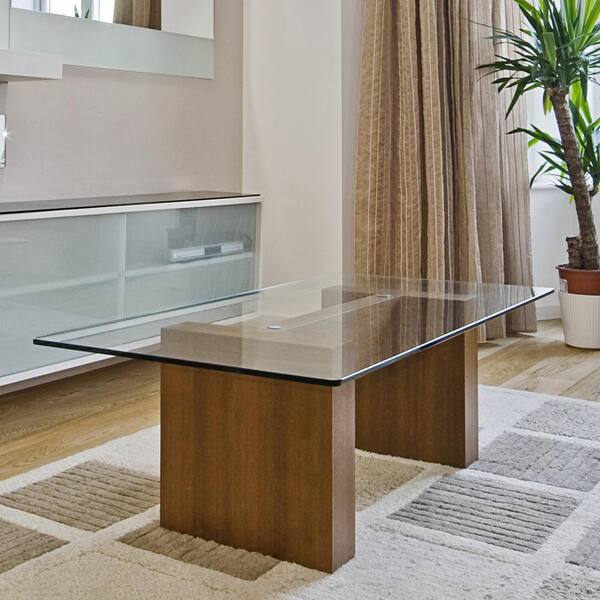 16 in. x 24 in. Clear Rectangle Glass Table Top 3/8 in. Thick Pencil Polish Tempered Touch Corners 16 in. x 24 in. Clear Rectangle Glass Table Top 3/8 in. Thick Pencil Polish Tempered Touch Corners