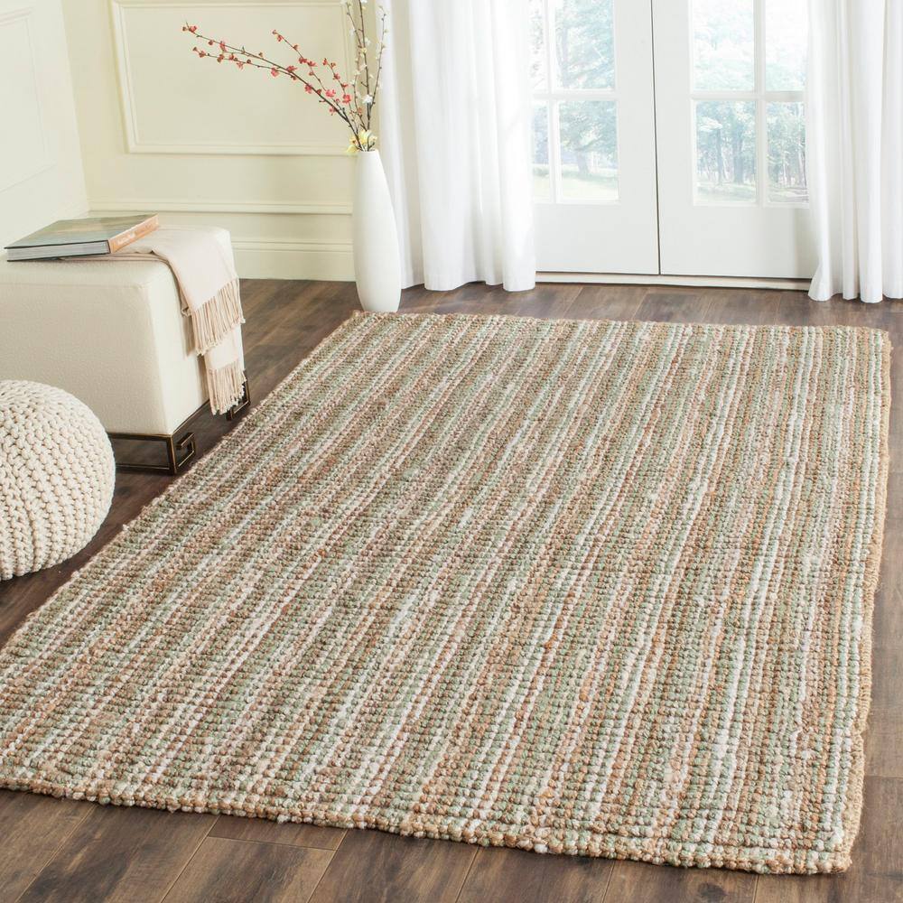 Handwoven Sage and Natural Jute Area Rug