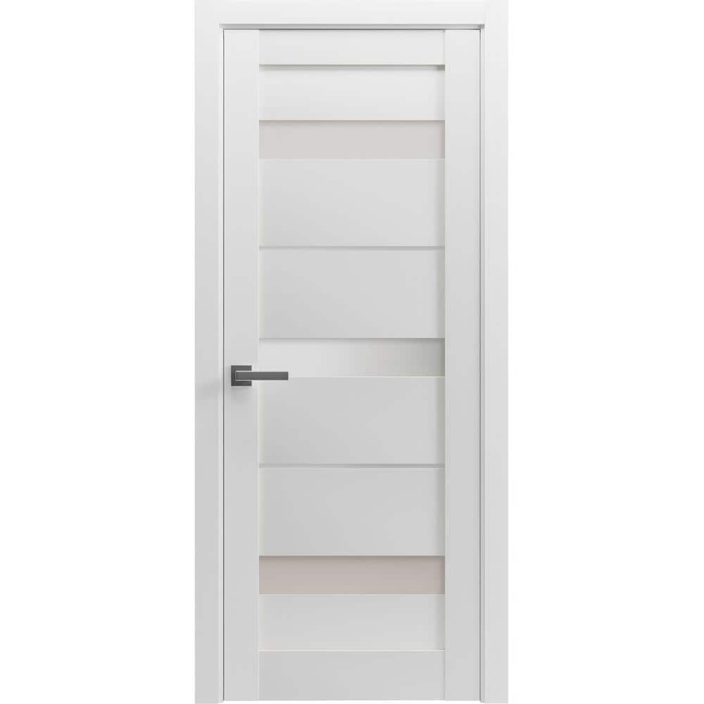 4055 30 in. x 80 in. Right-Hand/Inswing Solid Frosted Glass White Single Prehung Interior Door with Hardware price history on PriceWatchPro