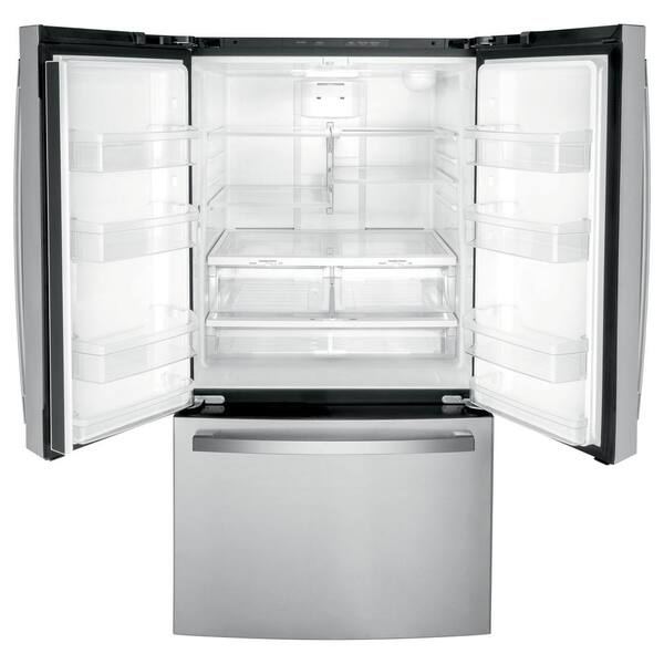 GE 27 French Door Refrigerator in Fingerprint Resistant Stainless with