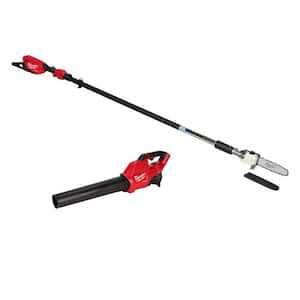M18 FUEL 10 in. 18V Lithium-Ion Brushless Electric Cordless Telescoping Pole Saw w/M18 FUEL Blower (2-Tool)