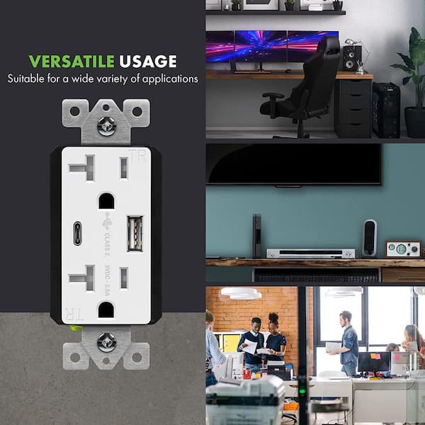 TOPELER 20 Pack Electrical Wall Outlet, 20A Tamper-Resistant