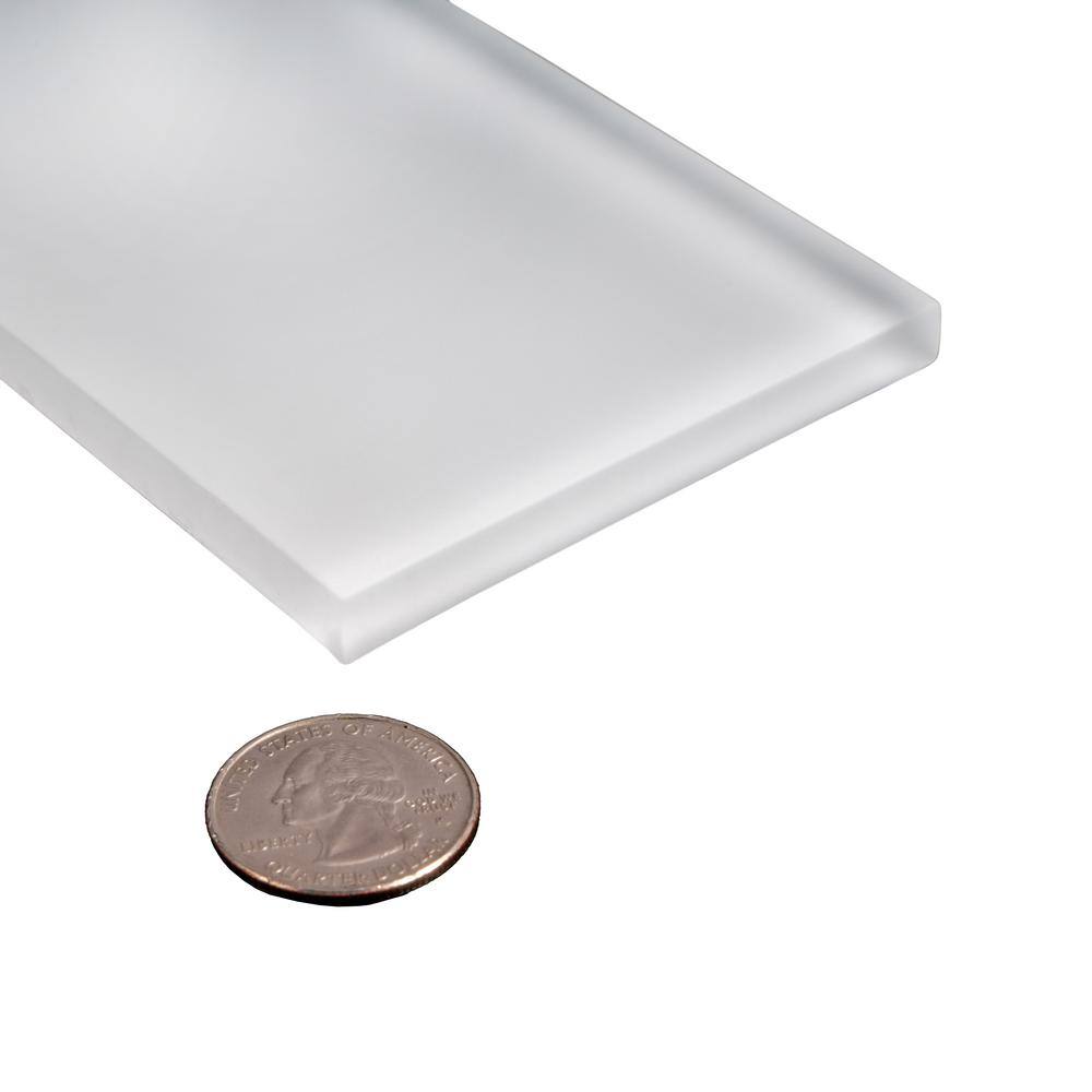 White Matte Glass Subway Wall Tile 3x6 Inch Pack