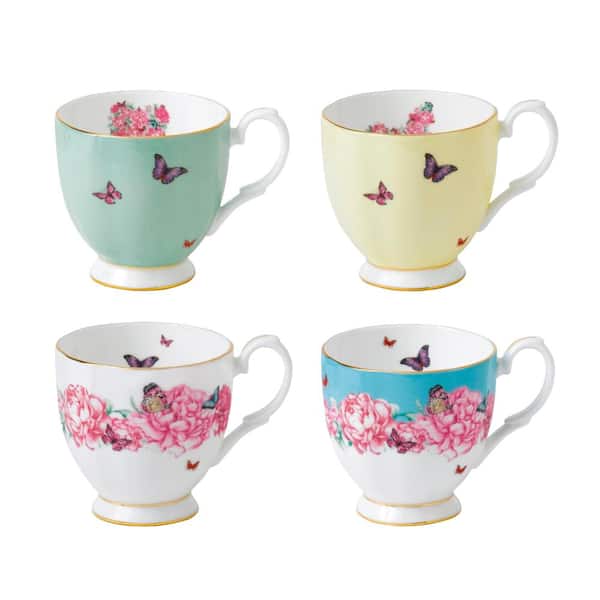 Miranda Kerr Friendship Footed Mug 10.1oz, Set of 4 Blessings, Gratitude, Joy & Devotion