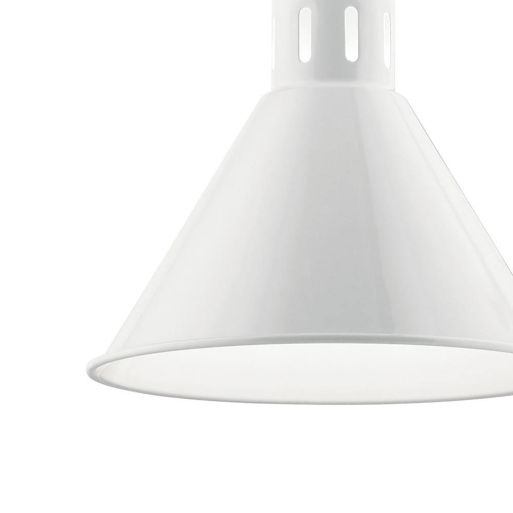 Zailey 10.75" Black and White Transitional Bowl Pendant Light
