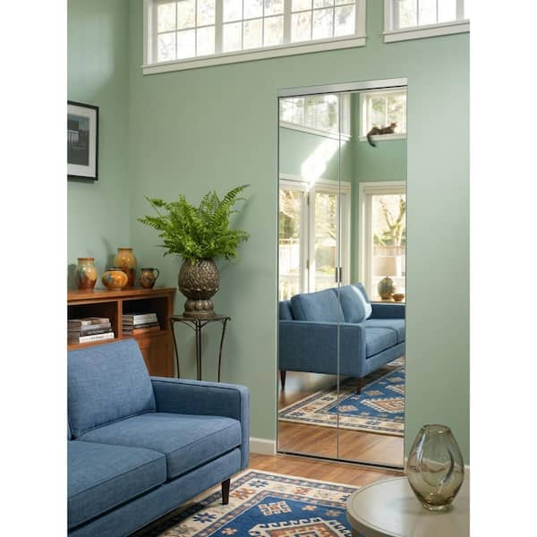 Impact Plus 24 in. x 80 in. Beveled Edge Mirror Solid Core MDF