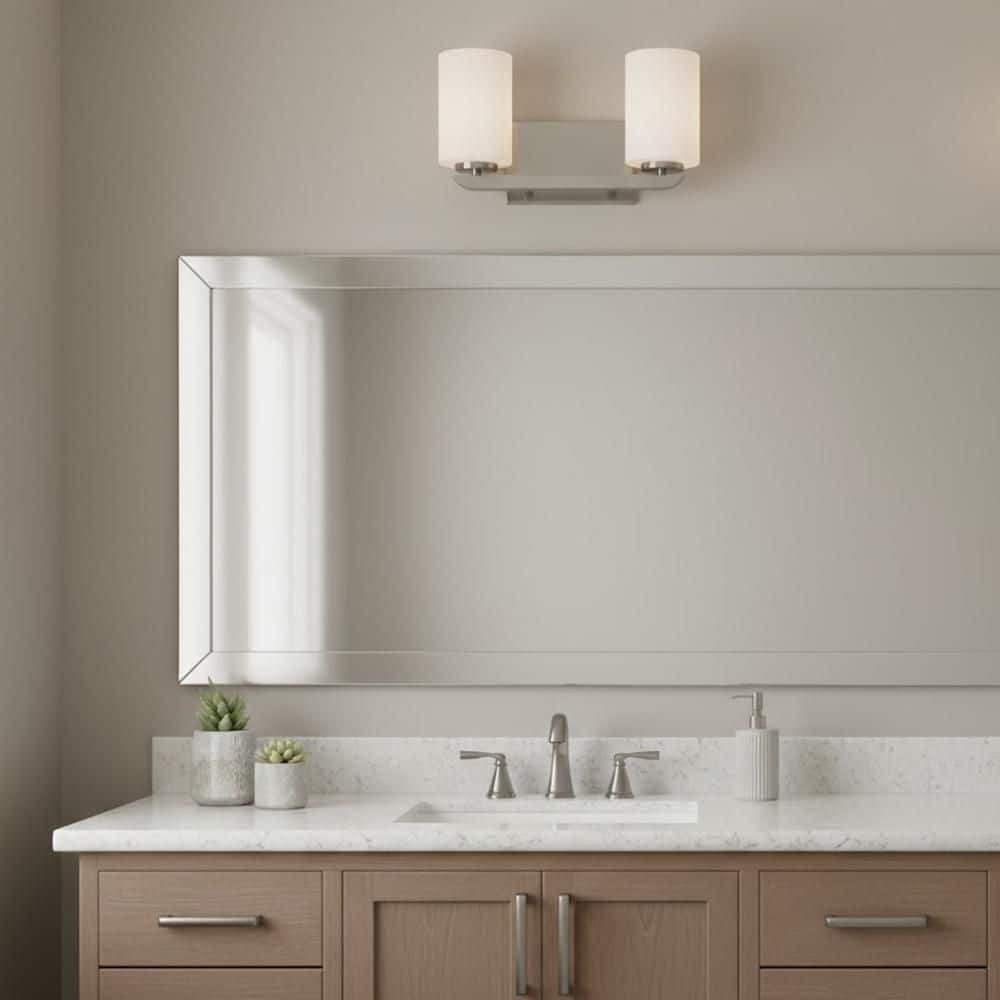 Kyra 14.0 in. 2 Light Brushed Nickel Vanity Light price history on PriceWatchPro