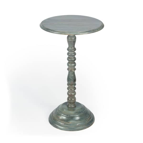 Butler Specialty Company 27.0 in. H x 16.0 in. W x 16.0 in. D Gray Dani Round Wood Pedestal Accent Table