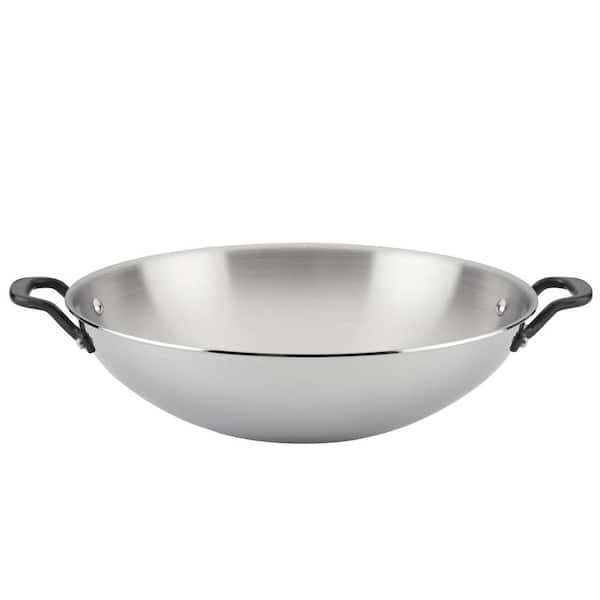 KitchenAid 5-Ply Clad 15 in. Polished Stainless Steel Wok
