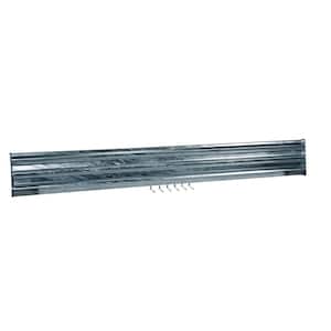 114 in. Galvanized Steel Bolt-On Style Structural Guard Rail with 2-Brackets