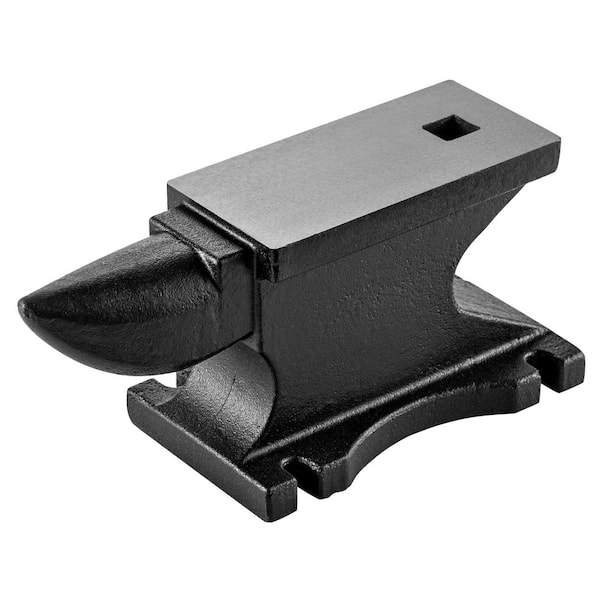 Huluwat Black 100 lbs. Cast Steel Single Horn Anvil with Countertop and Stable Base for Horticultural Treatment, Forging Tools