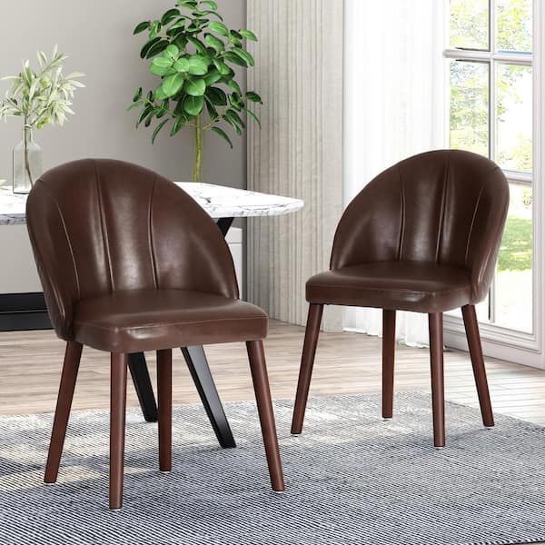 ZUO Criss Cross Espresso Leatherette Gliding Side Chair (Set of 4) 333010 -  The Home Depot