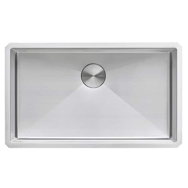 Gravena 33 in. Undermount Single Bowl 16-Gauge Stainless Steel Kitchen Sink with Rounded Corners