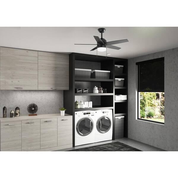 Hunter Bardot 44 in. Indoor Matte Black Ceiling Fan with