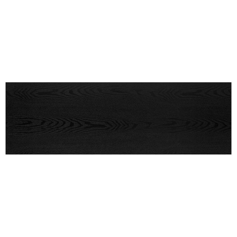 Boone 47'' Rectangular Black Grain Wood & Metal Coffee Table