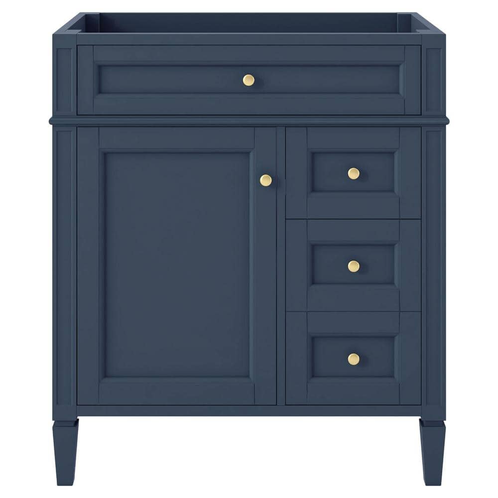 29.3 in. W x 18 in. D x 33 in. H Bath Vanity Cabinet without Top in Blue wi