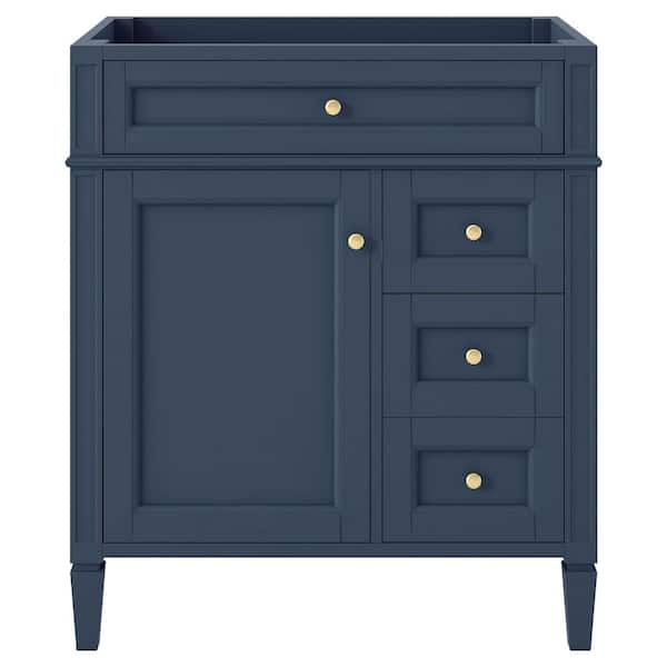 EPOWP 29.3 in. W x 18 in. D x 33 in. H Bath Vanity Cabinet without Top in Blue with with 2 Drawers and a Tip-out Drawer
