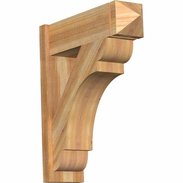 Ekena Millwork 8 in. x 30 in. x 26 in. Olympic Arts and Crafts Rough Sawn Western Red Cedar Outlooker