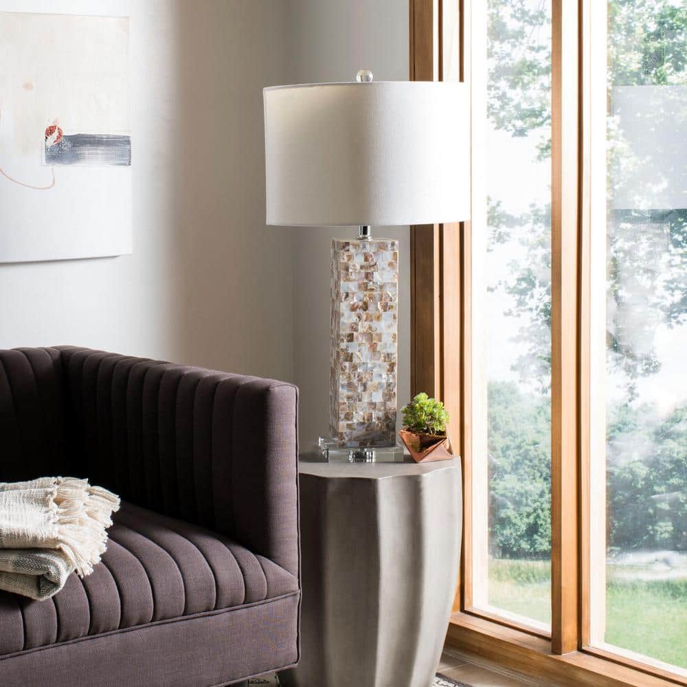 Jacoby Coastal Cream Capiz Shell 28-Inch Table Lamp