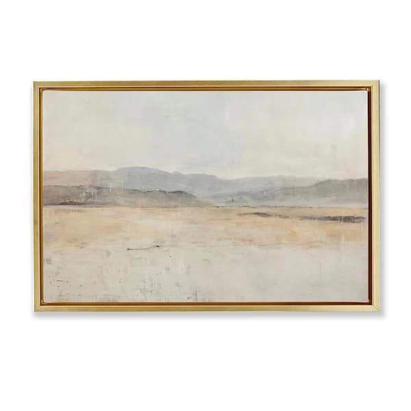 Minimal Desert Horizon by LSR Design Studio Gold Floater Frame Nature Graphic Art Print 21 in. x 31 in.