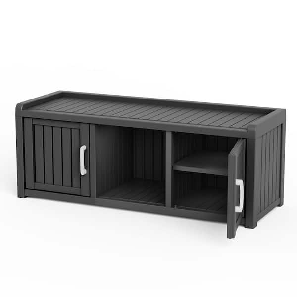 Clihome Shoe Storage Bench Multiple Compartments Entryway