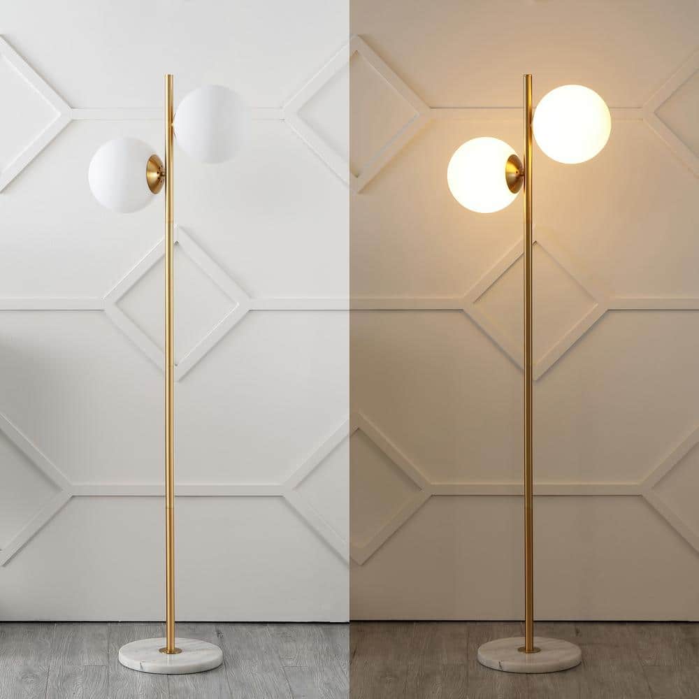 Oscar 60.5" Gold Modern Candlestick LED Floor Lamp