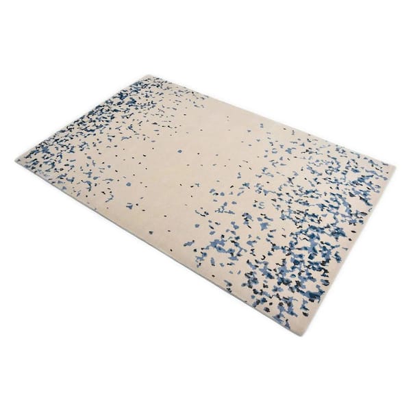 Monroe Contemporary Beige 8 ft. x 10 ft. Handmade Area Rug