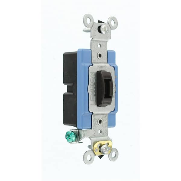 15 Amp Industrial Grade Heavy Duty Single-Pole Locking Switch, Brown 1201-2L