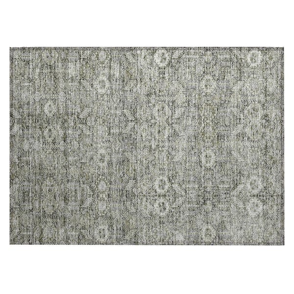 Chantille ACN574 Gray 1 ft. 8 in. x 2 ft. 6 in. Machine Washable Indoor/Outdoor Geometric Area Rug