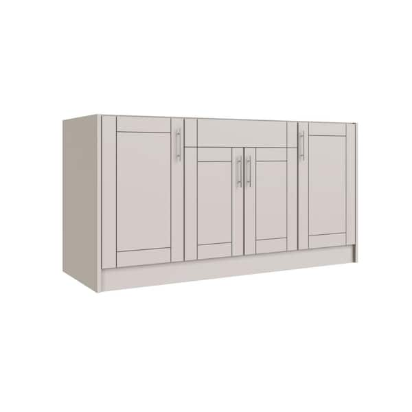 Daytona Shoreline Gray 13-Piece 67.25 in. x 34.5 in. x 25.5 in. Outdoor Kitchen Cabinet Island Set