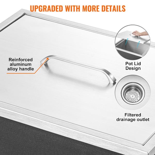 SKYSHALO Drop in Ice Chest, 20 in. L x 16 in. W x 13 in. H