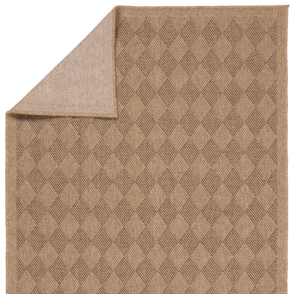 Vibe Amanar Brown 4 ft. x 6 ft. Tribal Polypropylene Indoor/Outdoor Area Rug