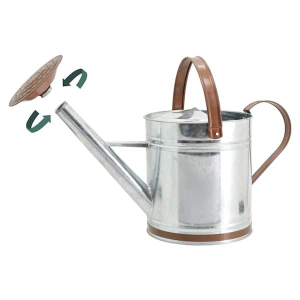 Arcadia Garden Products Classic 1.3 Gal. Chrome Metal Watering Can