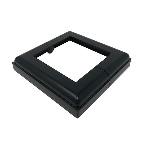 NUVO IRON 5 in. x 4 in. Black Aluminum Post Base Cover (12-Pack)