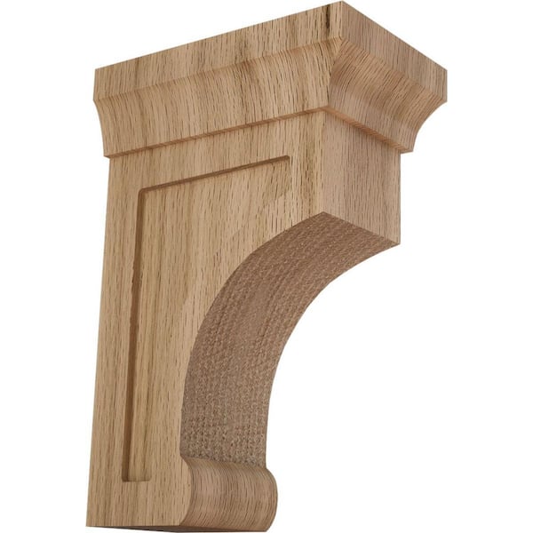 2-1/2 in. x 6 in. x 4 in. Red Oak Small Gomez Bracket