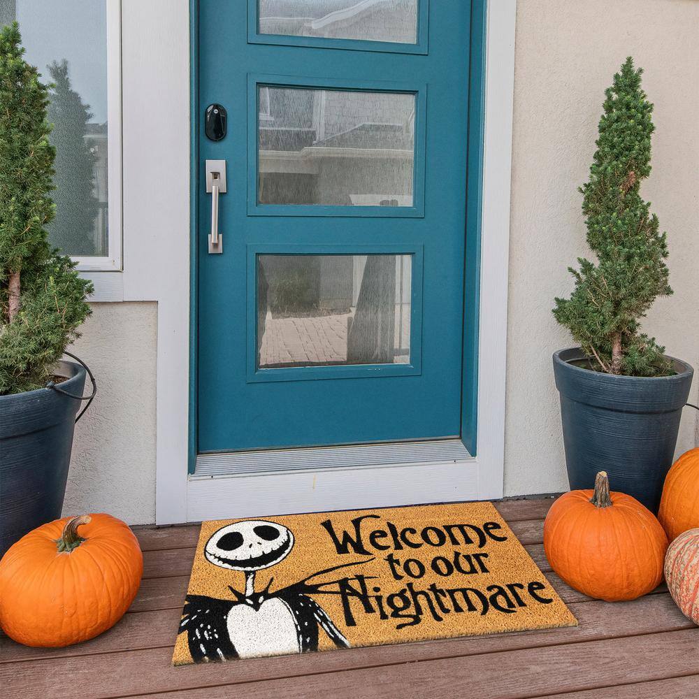 Nightmare Before Christmas Jack and Sally Coir Door Mat Set