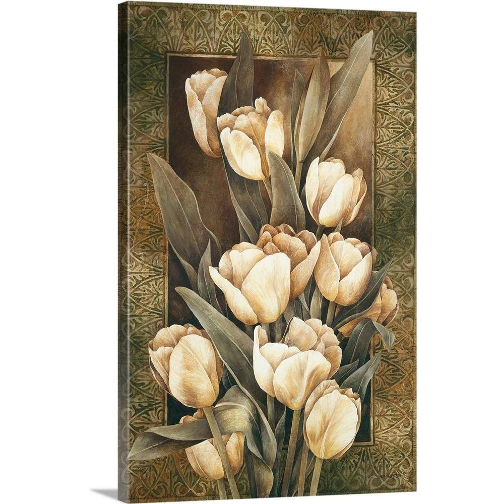 Golden Tulips by Linda Thompson Canvas Wall Art price history on PriceWatchPro