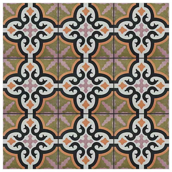 Merola Tile - Egeo Naxos Encaustic 9-3/4 in. x 9-3/4 in. Porcelain Floor and Wall Tile (11.11 sq. ft. / case)