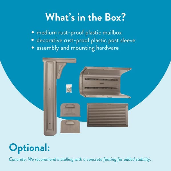 Architectural Mailboxes Classic Mocha, Medium, Plastic, All-in-One