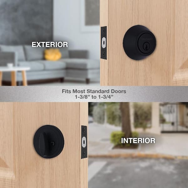 Matte Black Single Cylinder Deadbolt