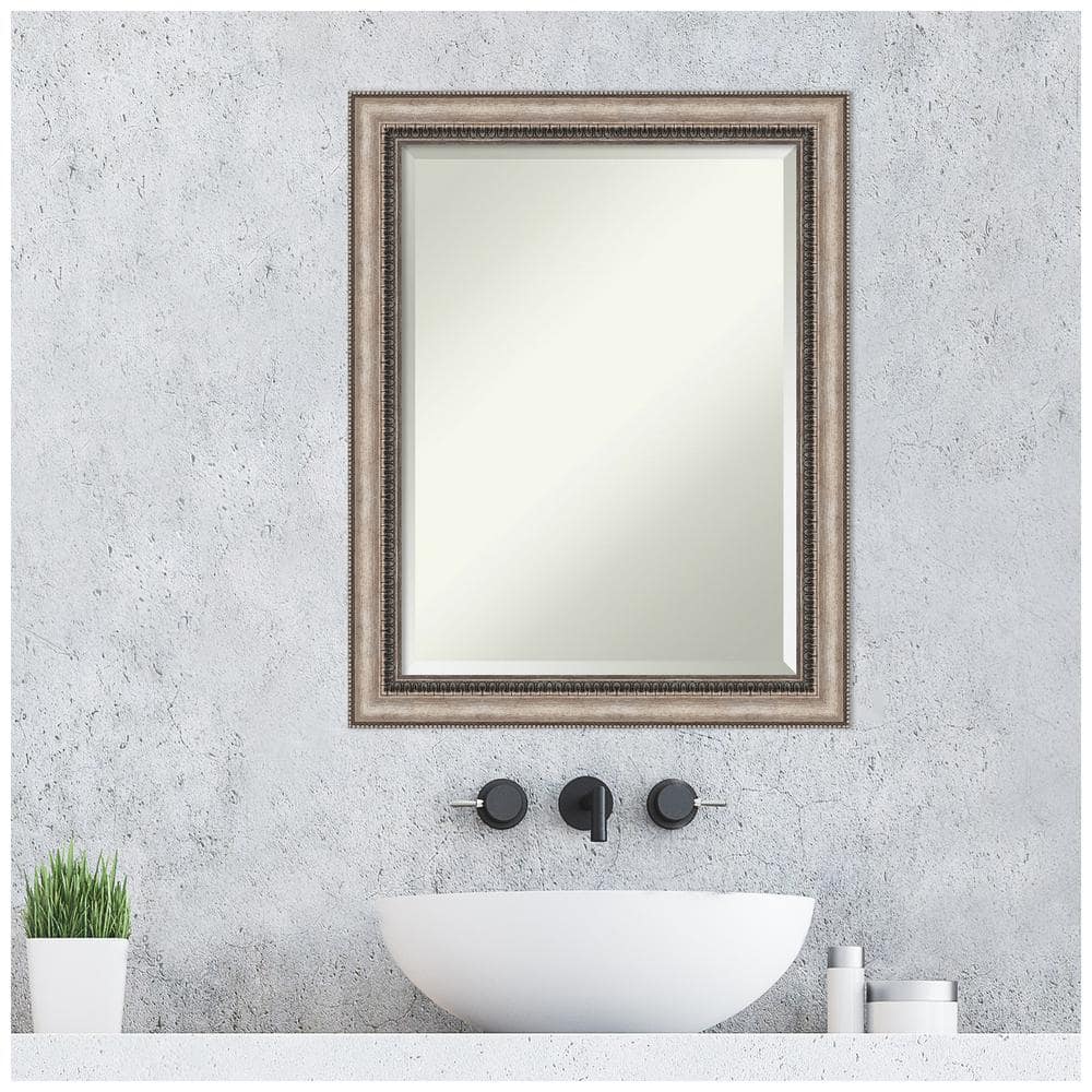 Lyla Ornate Silver and Bronze Framed Bathroom Mirror