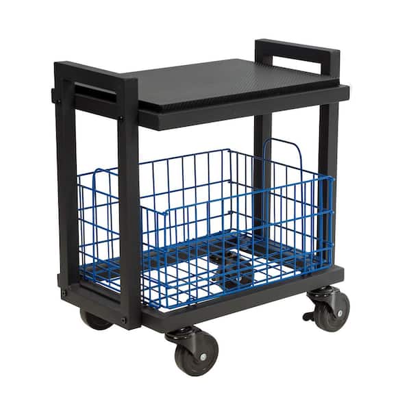 Atlantic 2-Tier Steel Cart System Narrow in Black