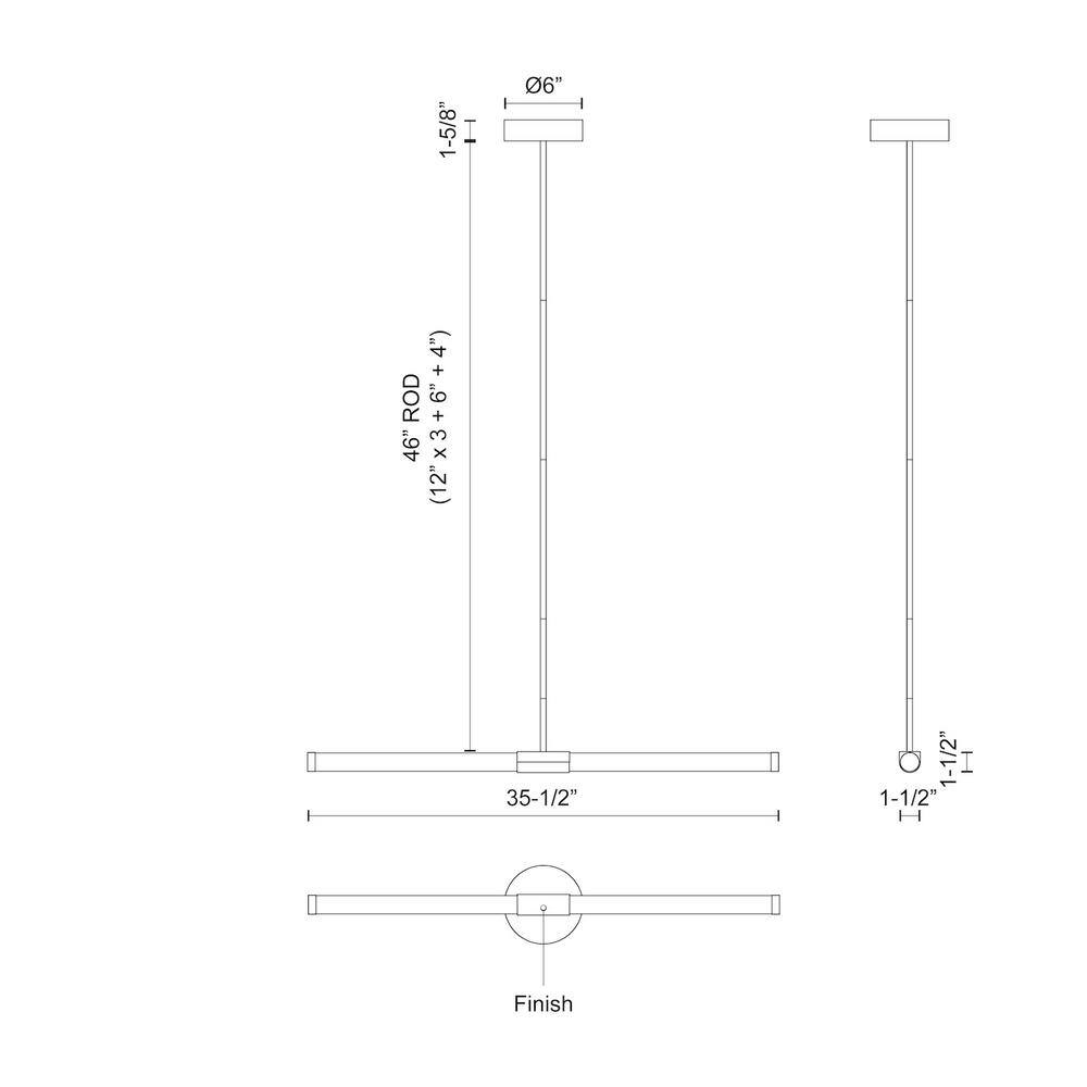 Akari Minimalist Brushed Nickel LED Island Pendant