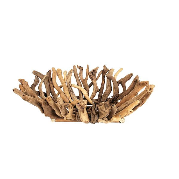 Storied Home Driftwood Natural Decorative Bowl