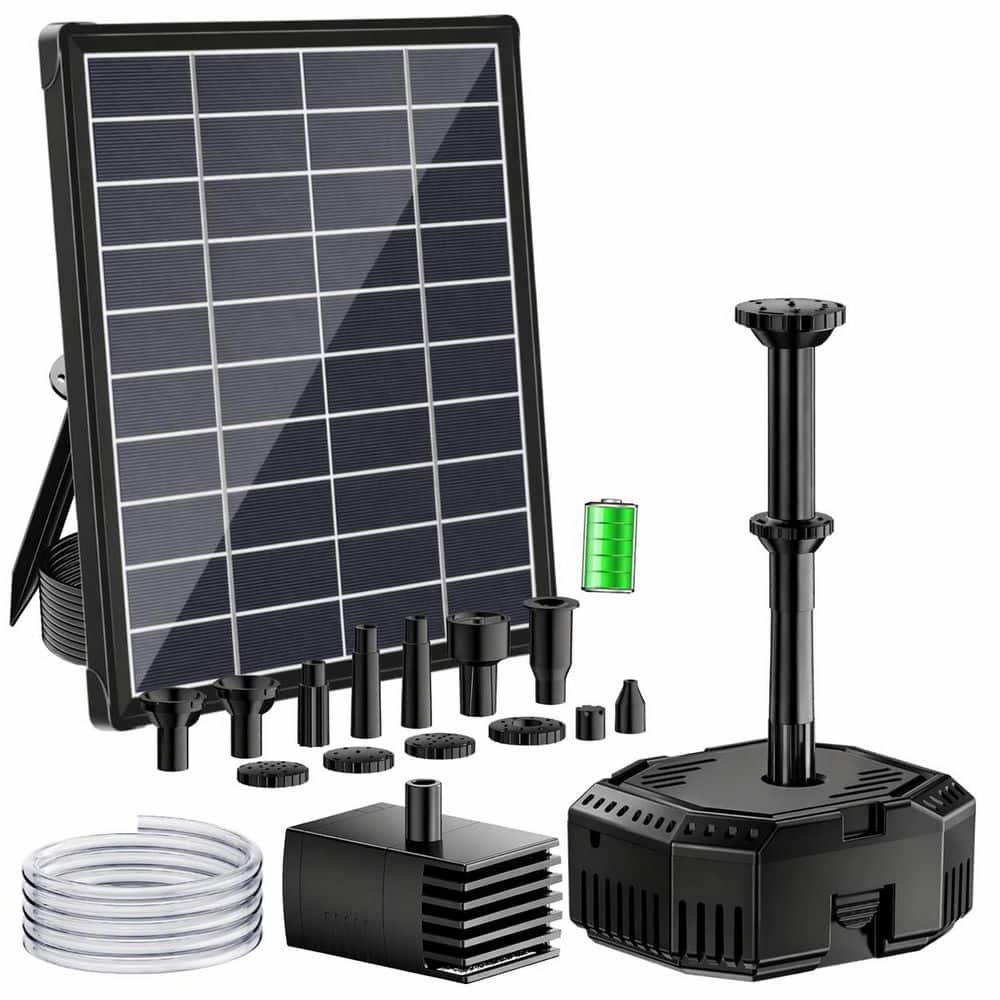 Solar Pond Filter Water Pump with Backup Battery and Shortage Protection for Bird Bath Small Pond Fish Pond price history on PriceWatchPro